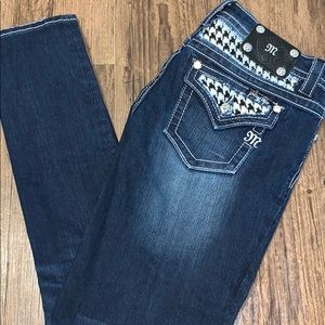 Like New! MissMe Houndstooth Mid-Rise Skinny Jeans